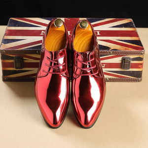 Bright Business Shoes Trend Pointed Toe Casual Wedding Hard-wearing Shoes - BRANDNMART