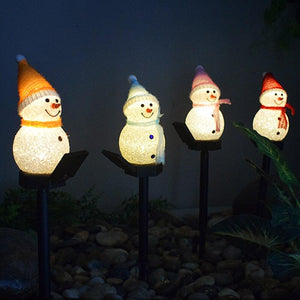 Solar Christmas Lights Snowman LED Lamp Solar Lighting for Garden Christmas Decor - BRANDNMART