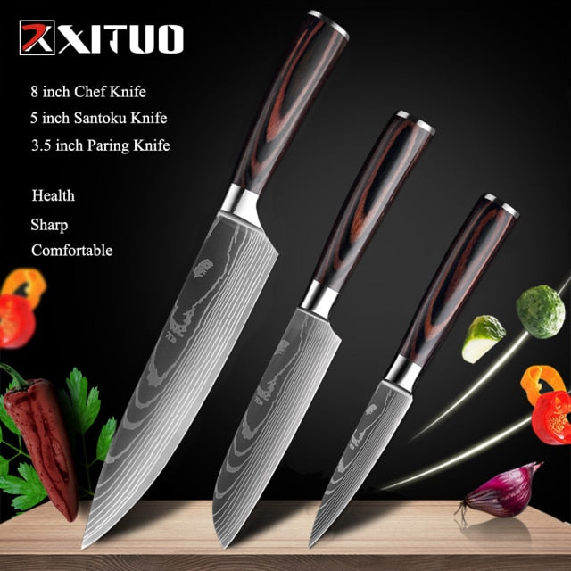 Damascus Kitchen Utility Knife - BRANDNMART