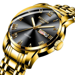 Belushi Luxury Quartz Men's Business Wristwatch - Waterproof Stainless Steel Anti-Scatch Watch - BRANDNMART