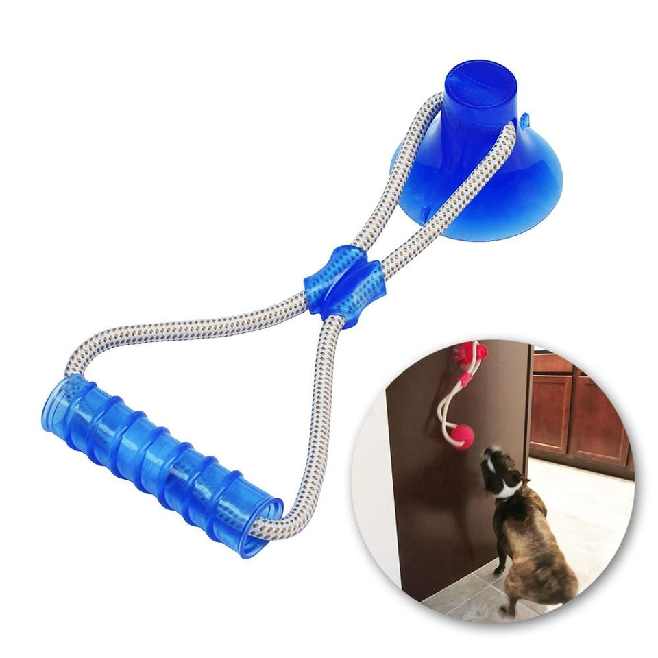 Multifunction Pet Molar Bite Dog Toys Rubber Chew Ball Cleaning Teeth Safe Elasticity TPR Soft Puppy Suction Cup Biting Dog Toy - ObeyKart