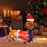 Brandnmart LED Lighted Christmas Tinsel Wiener Dog - BRANDNMART