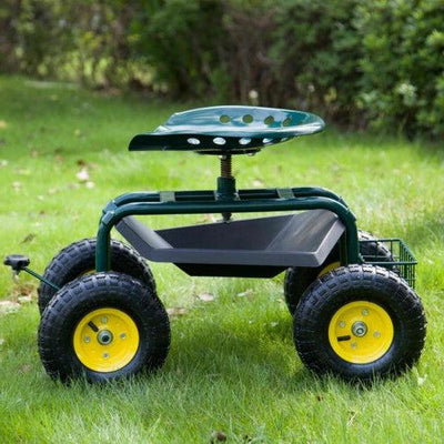 Rolling Premium Garden Cart Seat - BRANDNMART