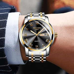Belushi Luxury Quartz Men's Business Wristwatch - Waterproof Stainless Steel Anti-Scatch Watch - BRANDNMART