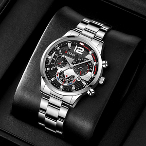Deyros Luxury Quartz Men's Wristwatch - Full Steel Calendar Luminous Clock Watch - BRANDNMART