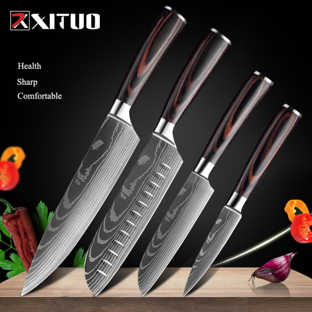 Damascus Kitchen Utility Knife - BRANDNMART