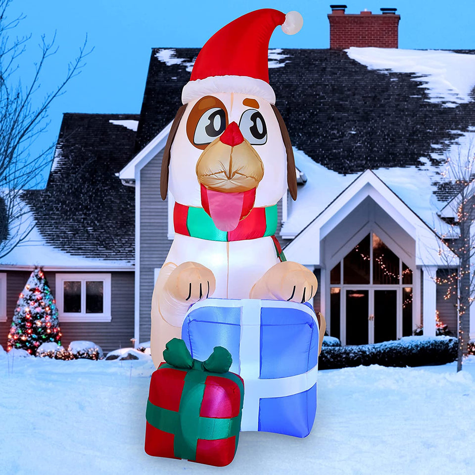 5ft Inflatable Puppy with Two Gifts