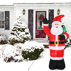 Brandnmart Lighted Santa Claus Inflatable Christmas Yard Decoration with Blower - BRANDNMART