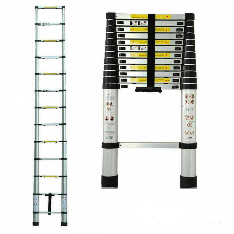 Compact Telescoping Attic Access Folding Ladder Loft Stairs - BRANDNMART