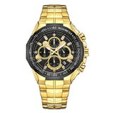 Wwoor Luxury Sports Relogio Masculino Men's Watch - Full Steel Waterproof Chronograph Quartz Wristwatch - BRANDNMART