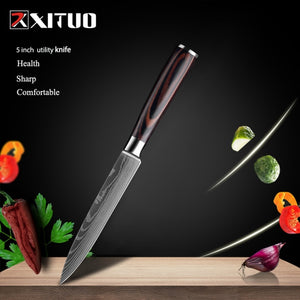 Damascus Kitchen Utility Knife - BRANDNMART