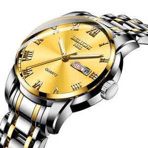Belushi Luxury Quartz Men's Business Wristwatch - Waterproof Stainless Steel Anti-Scatch Watch - BRANDNMART