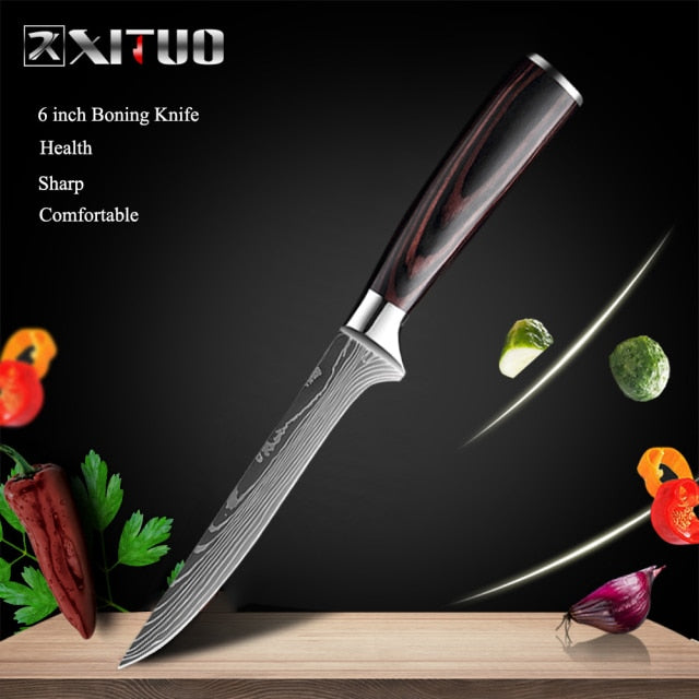 Damascus Kitchen Utility Knife - BRANDNMART