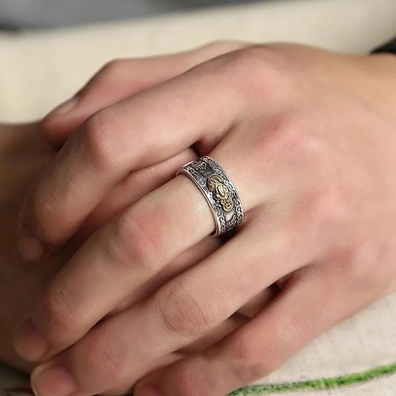 Feng Shui Pixiu Mantra Ring - BRANDNMART