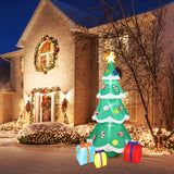Brandnmart 7.7ft Height Inflatable LED Lighted Christmas Tree with 3 Gift Boxes Blow up Yard Decoration - BRANDNMART