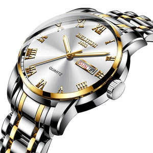 Belushi Luxury Quartz Men's Business Wristwatch - Waterproof Stainless Steel Anti-Scatch Watch - BRANDNMART