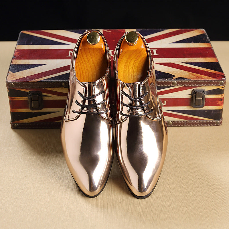 Bright Business Shoes Trend Pointed Toe Casual Wedding Hard-wearing Shoes - BRANDNMART