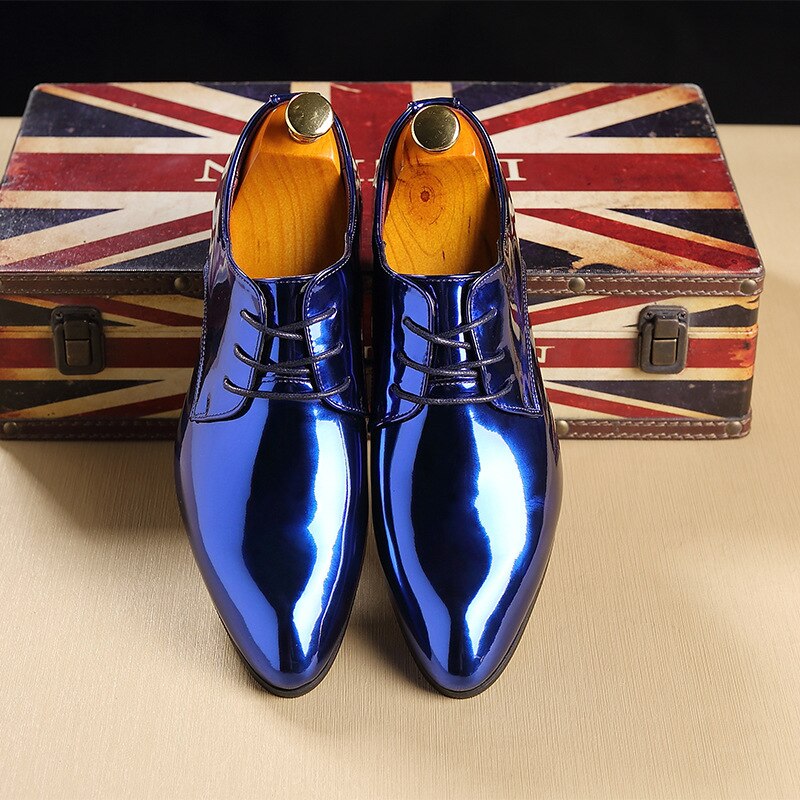 Bright Business Shoes Trend Pointed Toe Casual Wedding Hard-wearing Shoes - BRANDNMART
