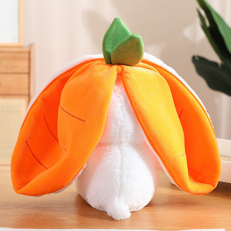 Brandnmart Strawberry Carrot Ears Zipper Bunny Plushie