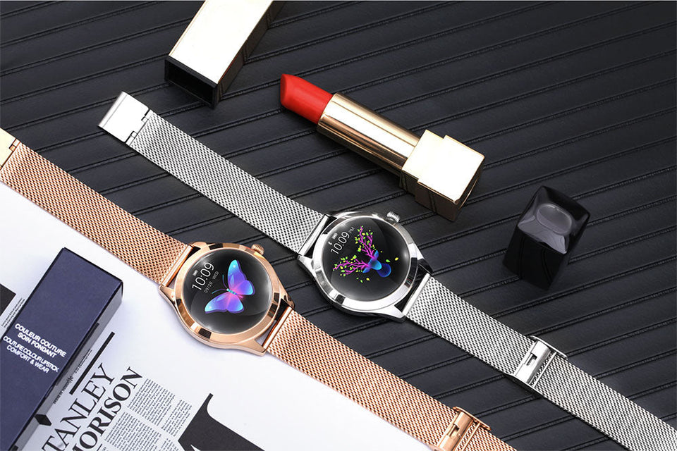 Plumzong Luxury Galaxy Smart Wristwatch For Women IOS & Android KW10 - BRANDNMART