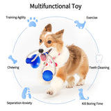 Multifunction Pet Molar Bite Dog Toys Rubber Chew Ball Cleaning Teeth Safe Elasticity TPR Soft Puppy Suction Cup Biting Dog Toy - ObeyKart