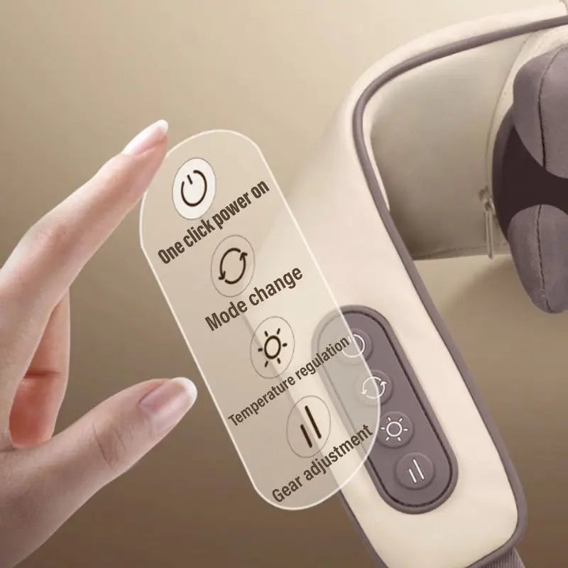 Neck and shoulder massager with heat