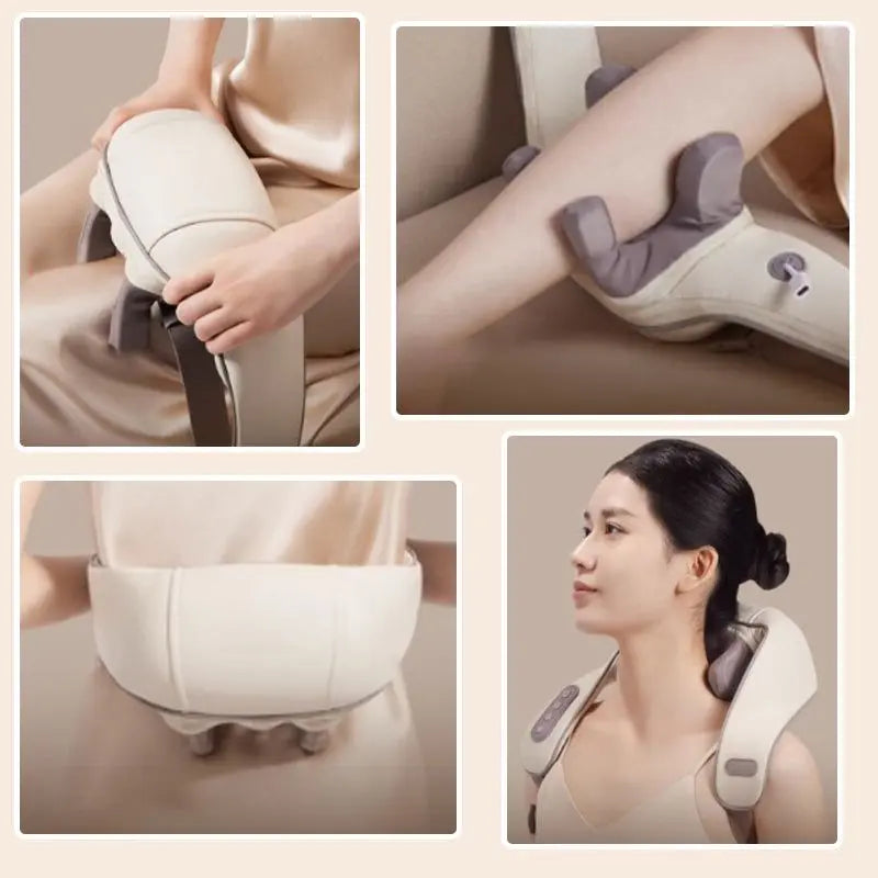 Neck and shoulder massager with heat
