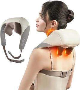 Neck and shoulder massager with heat