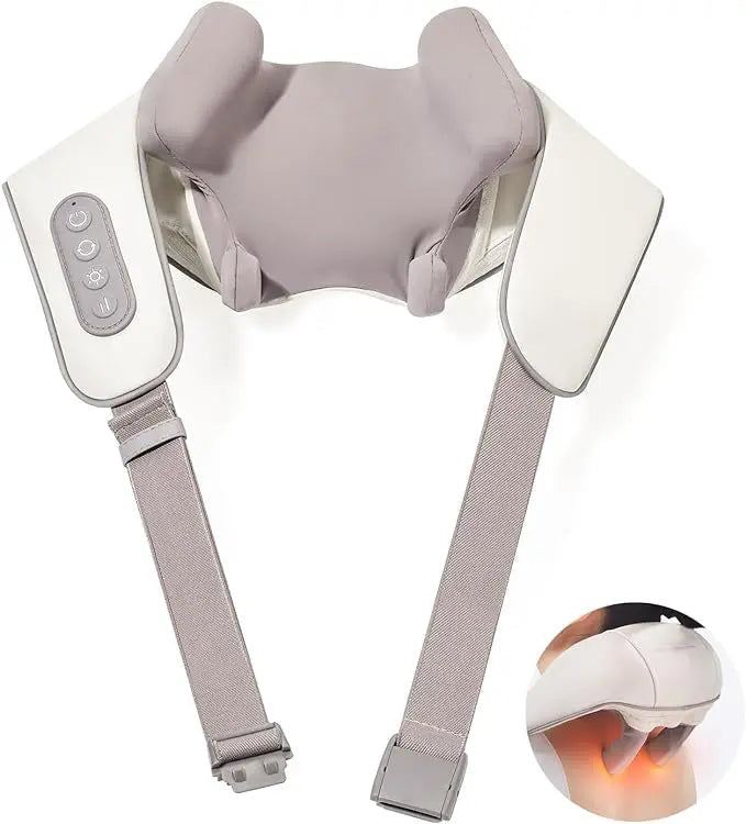 Neck and shoulder massager with heat