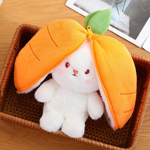 Brandnmart Strawberry Carrot Ears Zipper Bunny Plushie