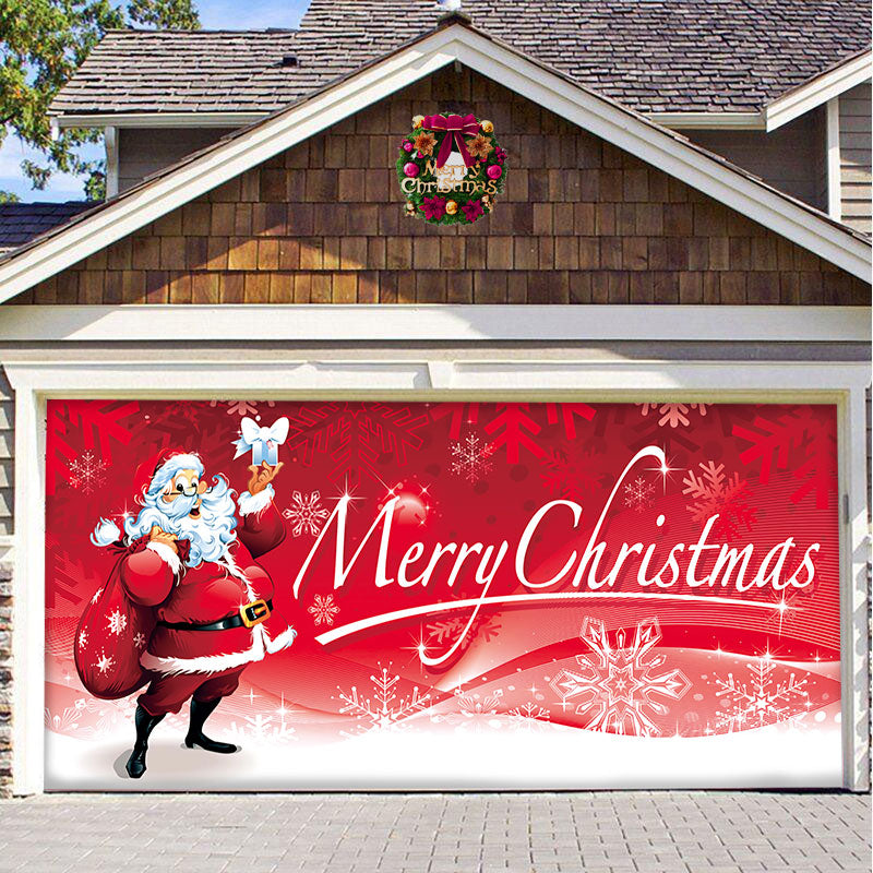 Santa's Merry Christmas Garage Door Mural Ornament - BRANDNMART