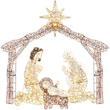 Lighted Christmas Nativity Scene Outdoor Decor with LED Lights - 6ft - BRANDNMART