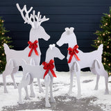 3-Piece Reindeer Family Silhouette Yard Decoration w/ Buck, Doe, Fawn - 56in - BRANDNMART