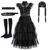 Wednesday Addams Kids Cosplay Costume (5-14 Years Kids)