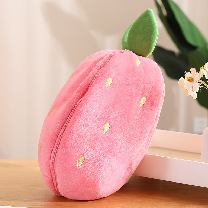 Brandnmart Strawberry Carrot Ears Zipper Bunny Plushie
