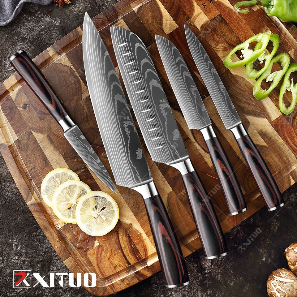 Damascus Kitchen Utility Knife - BRANDNMART