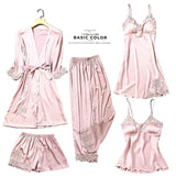 4 Pieces Gown Set  Women Sleepwear Summer Sleepdress - BRANDNMART