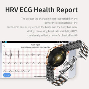 Glen Luxury Smart Watch - Heart Rate Monitor Blood Pressure Fitness Tracker Sport Watch - BRANDNMART