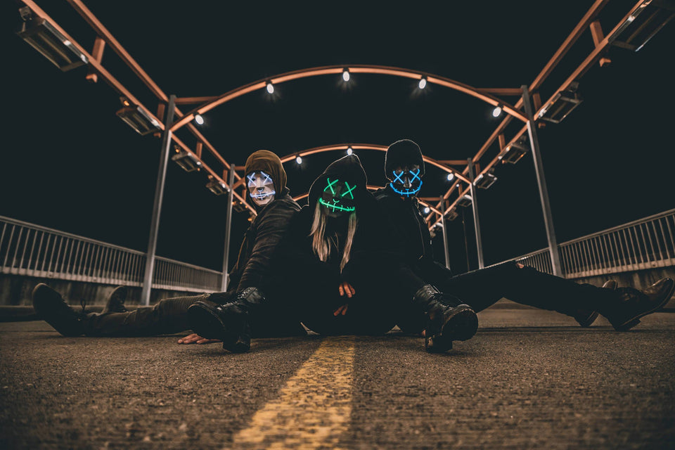 Halloween Party Cosplay LED Purge Mask - Blink Dealz
