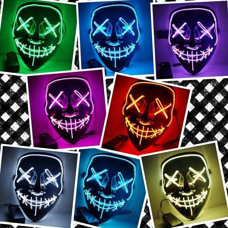 Halloween Party Cosplay LED Purge Mask - Blink Dealz
