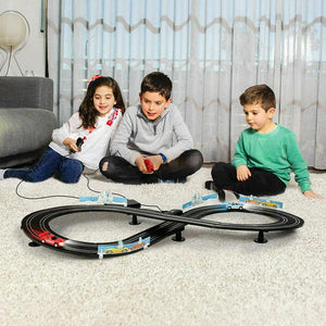Kids Interactive Two Player Slot Toy Race Car Track Game Set - BRANDNMART
